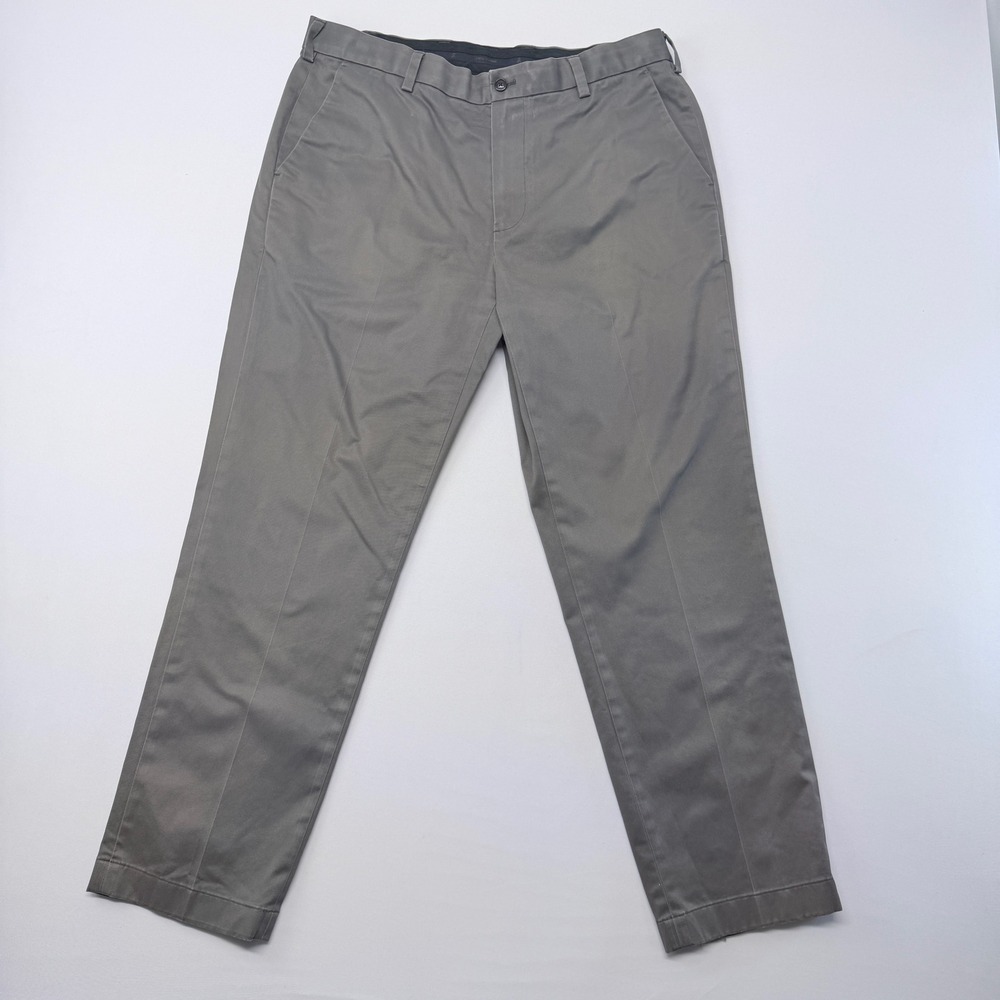 Brooks Brothers Clark Fit Advantage Chino Stretch Pants Grey 36x30 Mens